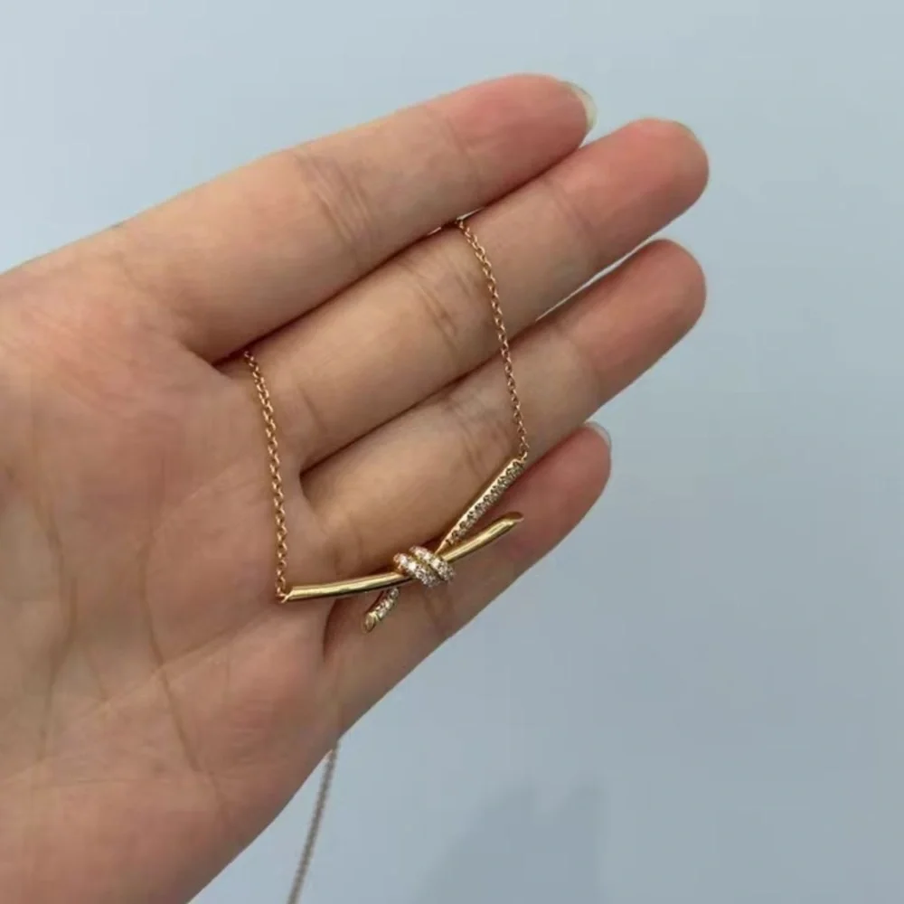 Tiffany & Co. Gold Knot Necklace - Picture 2 of 4